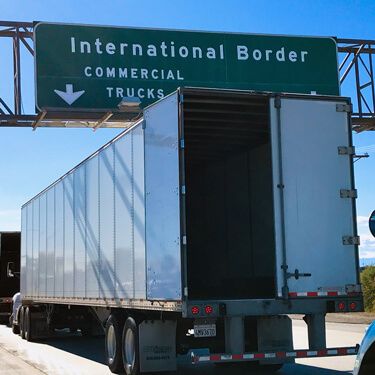 Freight Truck Inspection at Customs Border  Intra-Mexico Freight Shipping