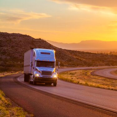 Santa Teresa Cross Border Shipping White Semi Freight Truck on Highway