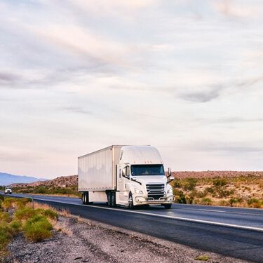 Santa Teresa Cross Border Shipping White Semi Freight Truck on Highway