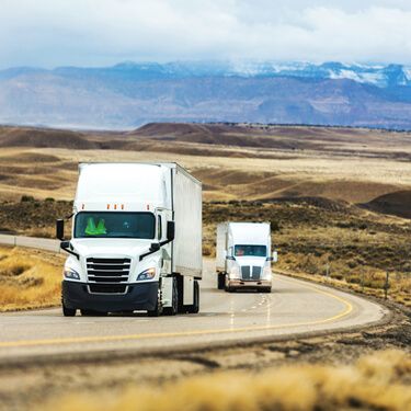 Santa Teresa Cross Border Shipping White Semi Freight Truck on Highway